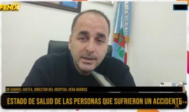 Grave accidente: Los ocupantes del vehículo que colisionó con la camioneta del CAPE continúan internados.