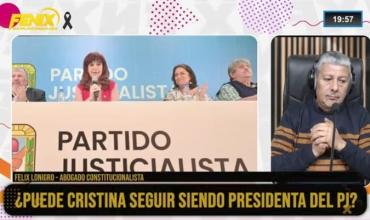 Félix Lonigro explicó por qué Cristina puede seguir al frente del PJ pese a la condena