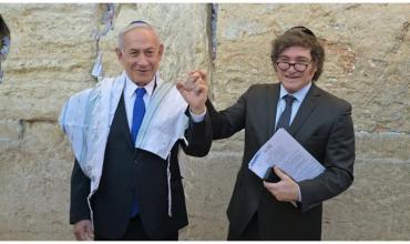 Milei rezó con Netanyahu en el Muro de los Lamentos para terminar su gira en Israel