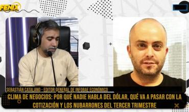Sebastián Catalano en Fénix: “Cuando el dólar está tranquilo sale de la conversación, pero apenas se instala nuevamente”.
