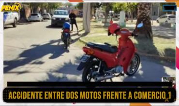 Siniestro vial entre dos motocicletas frente a la Escuela Comercio I
