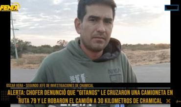 Alerta: Chofer denunció que “Gitanos” le cruzaron una camioneta en Ruta 79 y le robaron el camión a 80 kilómetros de Chamical