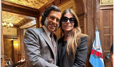 La foto de Zulemita Menem con Leo Sbaraglia tras el estreno de la serie sobre su padre: “Con el papi a la estratósfera”