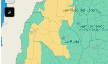 El Servicio Meteorológico Nacional (SMN) emitió una alerta amarilla y naranja por tormentas y viento para gran parte de la Argentina.