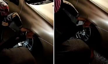 Intento de robo en Mendoza terminó en accidente insólito: dos delincuentes atrapados por el guardabarros