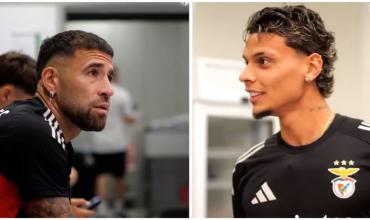 “No me vas a pelear...”: las imágenes del primer encuentro entre Otamendi y Richard Ríos en el vestuario del Benfica