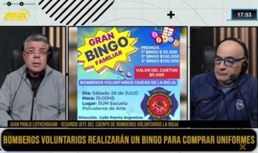 Bomberos voluntarios organizan un bingo para comprar camperas de invierno