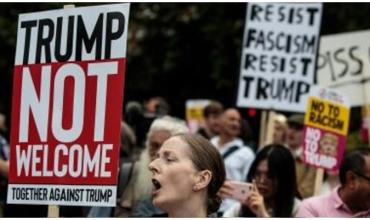 Protestas masivas en Escocia contra la visita de Trump
