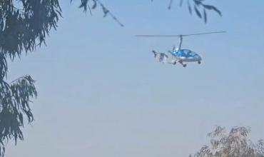 Búsqueda de José Portugal: un hombre intentó sobrevolar la zona en autogiro y fue notificado por el comité de emergencia