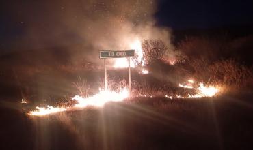 Se registró un incendio de pastizales en Chepes