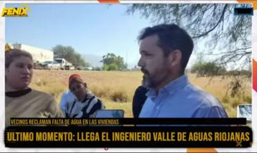 Llegó el gerente de Aguas Riojanas al corte de Ruta 38 y prometió solución temporal porque “El gobierno nacional hace 2 años que no manda plata”