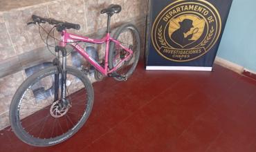 Chepes: recuperaron la bicicleta robada a una estudiante en el Instituto de Formación Docente