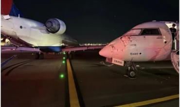 Dos aviones chocaron en el aeropuerto de Nueva York: hay una persona hospitalizada