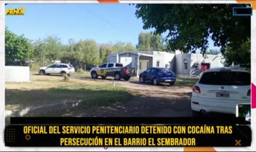 Un oficial Penitenciario manejaba borracho, escapó de la policía y le encontraron cocaína