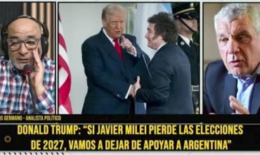 Carlos Germano sobre la frase de apoyo de Trump a Milei: “Fue muy fuerte, yo diría que el hombre no entraba en su propio traje hoy”
