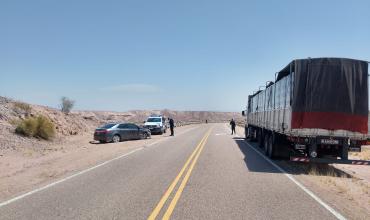 Accidente en la Ruta Nacional 60 provocó daños materiales entre un auto y un camión