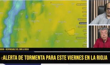 Alerta de tormentas para este viernes en La Rioja