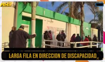 Largas filas en la Dirección de Discapacidad por renovación de pensiones