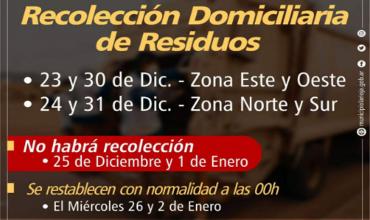 El municipio no restringirá los servicios por las fiestas 
