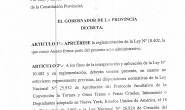 Fue reglamentada la Ley contra la tortura y los tratos crueles e inhumanos
