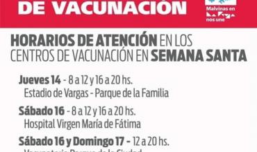 Semana Santa: Como será la atención en los centros de vacunación 