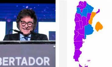 En cuántas provincias arrasó la marea violeta de Javier Milei