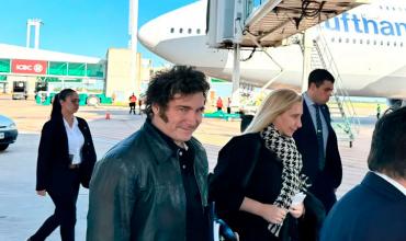 Tras una escala en Frankfurt: Milei llega a Suiza para participar del Foro Económico Mundial en Davos