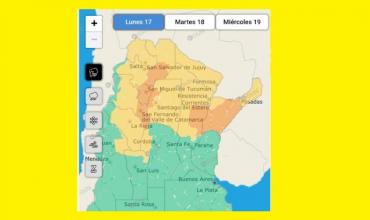 Se esperan lluvias de entre 50 a 140 milímetros y vientos por 90 km para este lunes