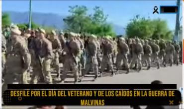 Sin la presencia de Ricardo Quintela, se llevó a cabo el desfile por Malvinas