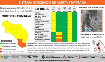 Alertan por tormentas y vientos intensos en la provincia