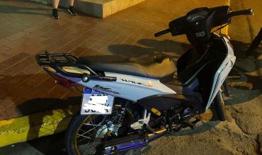 Caída de motocicleta en Ortiz de Ocampo y Pringles