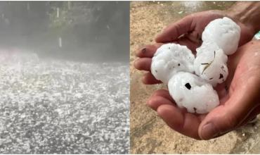 Granizo en Córdoba: la tormenta impactó en el Valle de Calamuchita