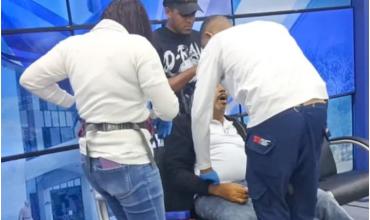 Impactante tragedia: un hombre murió de un infarto en la televisión de República Dominicana