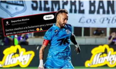 El bizarro posteo de Deportivo Riestra dedicado a Neymar por la clasificación a la Copa Sudamericana 2026