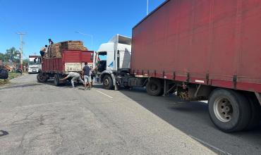 Un camión quedó detenido tras quedarse sin frenos en la Ruta 141