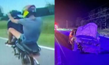 Lo imputaron por la muerte de una familia en un choque y subió un video haciendo “wheelie” en la ruta