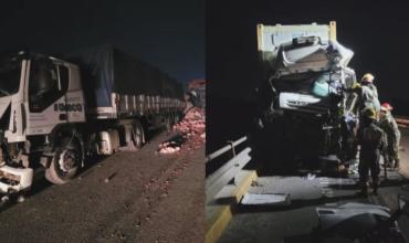 Trágico accidente en Baradero: un hombre murió tras el choque de cuatro camiones en plena autopista