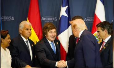 Milei participó de la cumbre "Escudo de las Américas" y ratificó su alianza con Trump