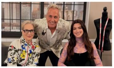 Marley entrevistó a Meryl Streep y Anne Hathaway: las fotos virales del encuentro