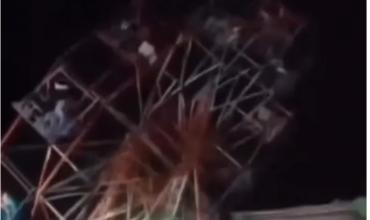 Una rueda de la fortuna se desplomó en plena feria y dejó 37 heridos en India