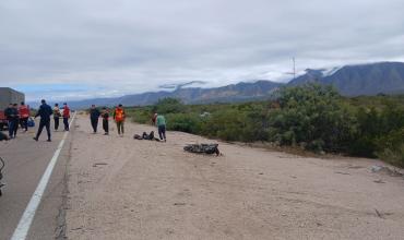 Ruta 75: choque entre una camioneta y una moto en Anjullón dejó dos heridos trasladados al hospital 