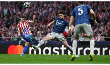 Atlético de Madrid empató con Arsenal, por las semis de la Champions: Julián convirtió y dejó la cancha por lesión