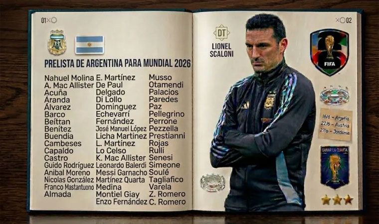 Con sorpresas y 55 nombres, la prelista de la Selección Argentina para el Mundial 2026