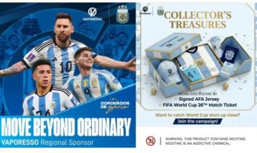 Denunciaron a la AFA y a Vaporesso por una campaña con vapeadores y figuras de la Selección