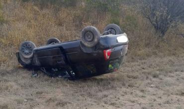 Milagro en Ruta 75: una familia salió ilesa tras el vuelco de un automóvil