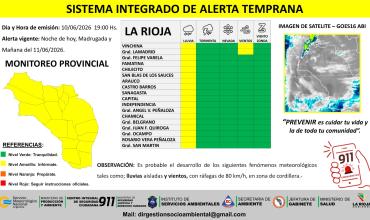 Emiten alerta amarilla por lluvias y niebla para toda la provincia