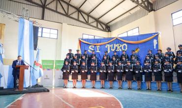 Estudiantes del Instituto de Seguridad Pública de Chilecito juraron fidelidad a la Bandera en Famatina y destacaron la formación federal en el interior provincial
