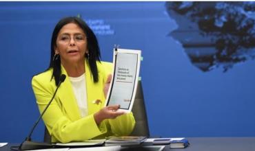 Delcy Rodríguez agradeció a la Argentina por la ayuda humanitaria enviada a Venezuela tras los terremotos
