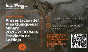 El próximo Martes, Quintela presentará en el CFI el Plan Quinquenal Minero 2026-2030.