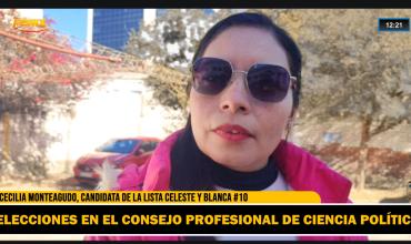 Cecilia Monteagudo, candidata a presidir el Consejo de Ciencia Política: "Queremos reactivar el Consejo y respetar la voluntad de los matriculados"